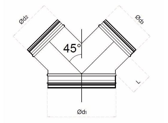 Ramificație tip Y la 45° - imagine 2